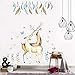 Produktbild Cartoon Elch Feder Blume Schmetterling Wandaufkleber Schlafzimmer Wohnzimmer Hochzeit Dekoration Abziehbilder Kunstwand Diy Tapete