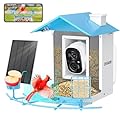 Osoeri Bird Feeder with Camera, Smart Bird Feeder Camera with AI Identify, Metal Bird Feeder with Suet Cage & Fruit Fork, Auto Capture Bird Videos & Motion Detection, Ideal Gift for Bird Lovers