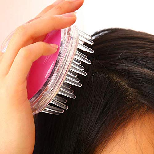 Miniatura 5 de Cepillo de silicona para el cabello, masajeador de cuero cabelludo, cepillo de champú para limpieza diaria profunda, cuidado del cuero cabelludo