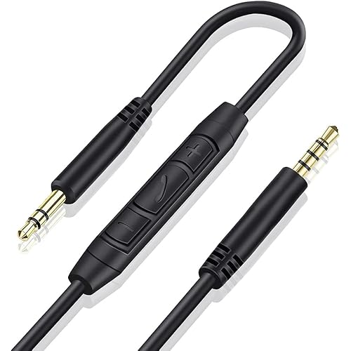 3.5mm Replacement Audio Cable for Beats Headphones Cord Wire Aux Cable Compatible with Beats Solo2 Solo3 Studio3 Wireless HD Pro by Dr. Dre Sony WH-1000XM4 WH-1000XM5 with In-line Mic & Volume Control