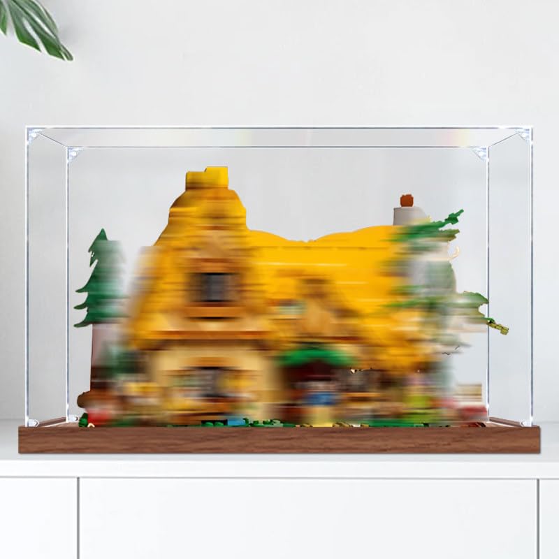 Vitrina acrilica para LEGO 43242 con madera premium y maxima nitidez 3