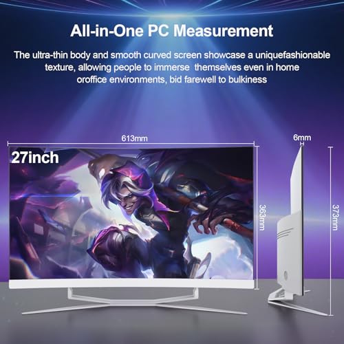 Image of All in One Desktop Computer 27 Inch Curved Display for Students & Office