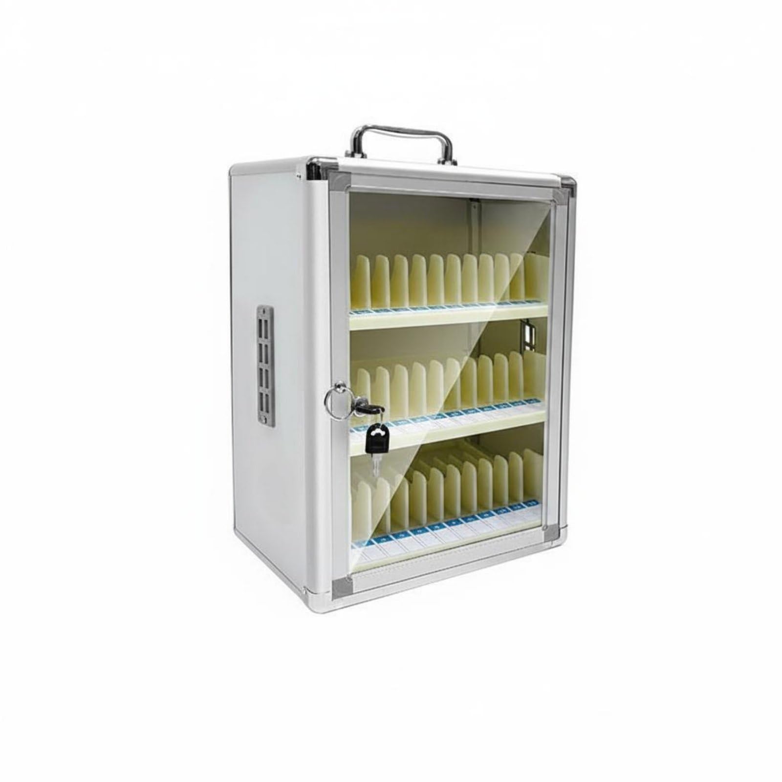Transparent Phone Locker Lockable Locked Phone Cabinet Multi Compartment Mobile Storage for Students, Employees, School, Meeting Room, Restaurant, 36-Slot Phone-image-7