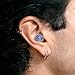 Eargasm High Fidelity Earplugs with Blue Filters - Reusable Noise Reduction Hearing Protection Ear-Plugs with Carrying Case for Concerts, Festivals, Raves, Musicians, Live Music, Sporting Events