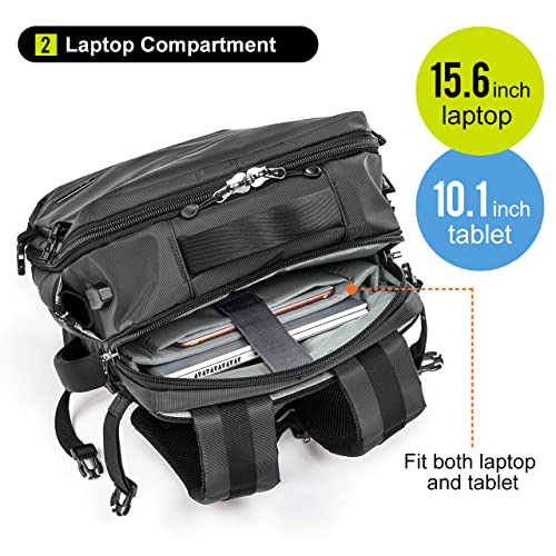 Sanwa 15.6-Inch Laptop Computer Backpack With Usb Charging Port, Water Resistant, Anti Theft Business Briefcases, Shoulder Bag Handbag, Compatible With Macbook Dell Notebook, School, For Men/Women #TOP1