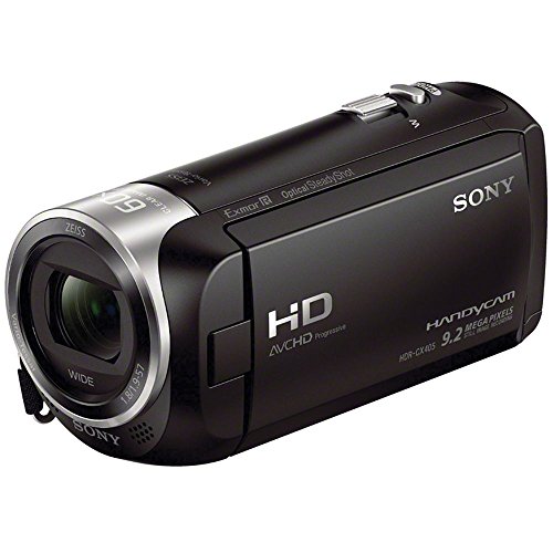 Sony Hdr-Cx405 Hd Handycam (Hdrcx405/B) + 64Gb Memory Card + Bag + Card Reader + Flex Tripod + Memory Wallet + Cleaning Kit (Renewed), Black #TOP3