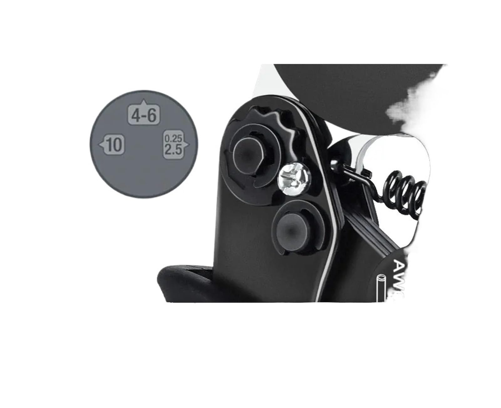 Kit de herramientas de prensado de virola de trinquete autoajustable Hexagonal 23-7AWG 0,25-10mm² Kit de prensado con terminales de cable de manguitos de virola