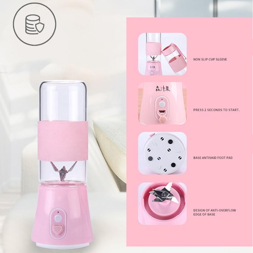 Frullatore Personale Per Smoothie Mini Frullatore Smoothies Maker Portatile Frullatore Juicer Mixer Per Milkshake, Ghiaccio, Frutta E Verdura Con Bottiglie Tritan 320 Ml Nessun BPA ( Size : 2 battery