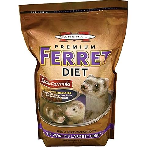 Marshall Premium Ferret Diet Senior Formula – 4 lbs – Supports Digestion, Muscle Health & Vitality – Balanced Nutrition for Aging Ferrets with Essential Nutrients Cover