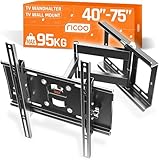 RICOO R23-S TV Wandhalterung Schwenkbar für 40-75 Zoll Fernseher Halterung Neigbar...