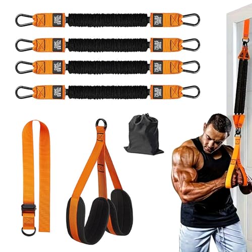 Wizoowip Schlingentrainer -Sling -Trainer Set 4 Verstellbar Widerstandsbänder, Klimmzug Bänder MIT 2 Fußstein Orange E Wizoowip Schlingentrainer -Sling -Trainer Set 4 Verstellbar Widerstandsbänder, Klimmzug Bänder MIT 2 Fußstein Orange E