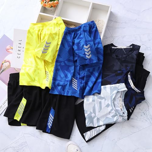 Image of Boys Summer Clothing Sets Kids Outfit Set Camouflage Short Sleeve T-Shirt+ Shorts Sportswear 3-13Years