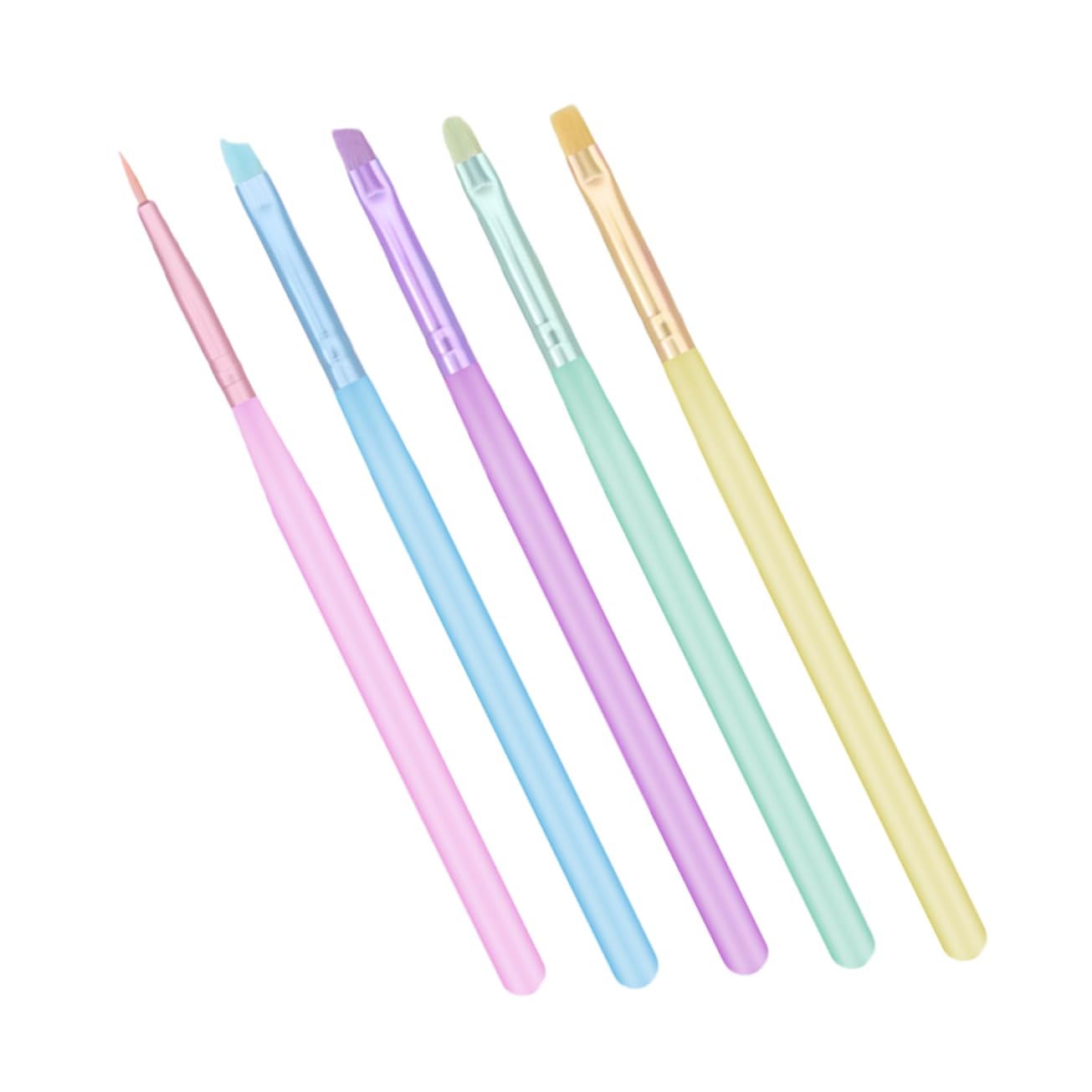 FRCOLOR Set Di 25 Pennelli Per Nail Art Penna Per Gel Per Nail Art Pennello Per Smalto Strumenti Per Manicure Forniture Per Nail Art