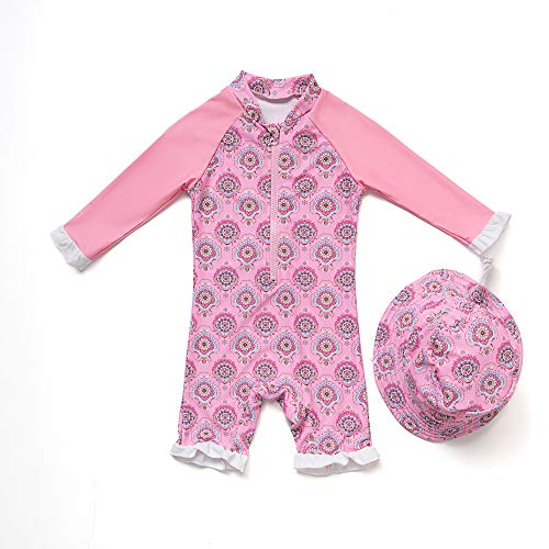 Maillot de bain bébé fille une pièce anti-UV qui s'enfile vite