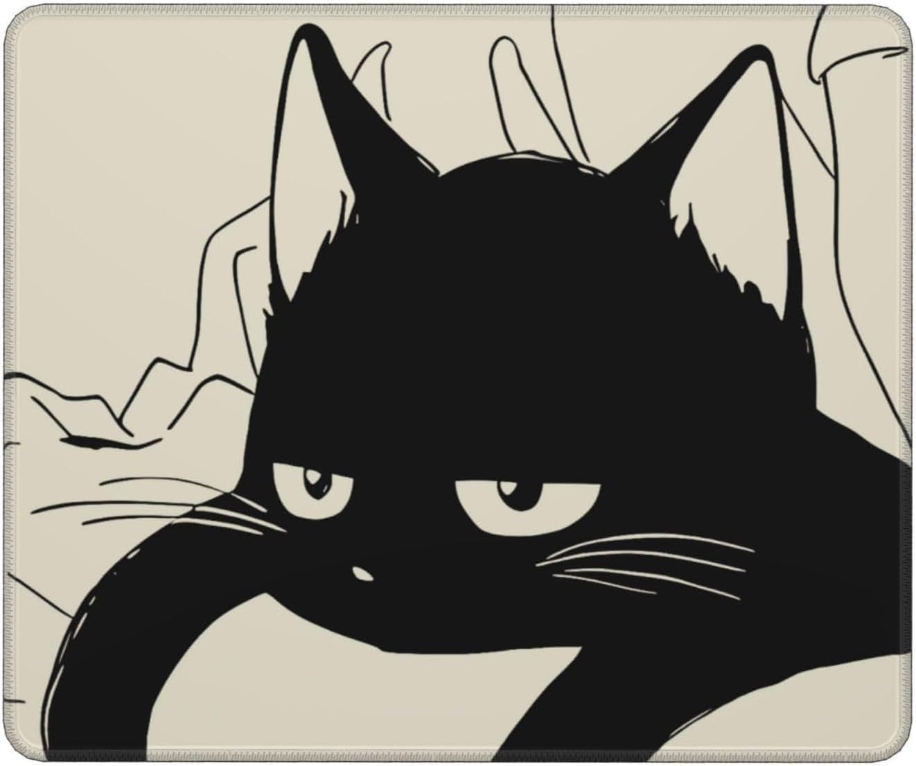 Funny Cat Mouse Pad, Square Cute Mouse Pads for Wireless Mouse, Small Office Computer Mousepad, with Non Slip Rubber Base Mouse Mat, Funny Designed Pattern, for Desk Laptop, 7.9×9.5 In