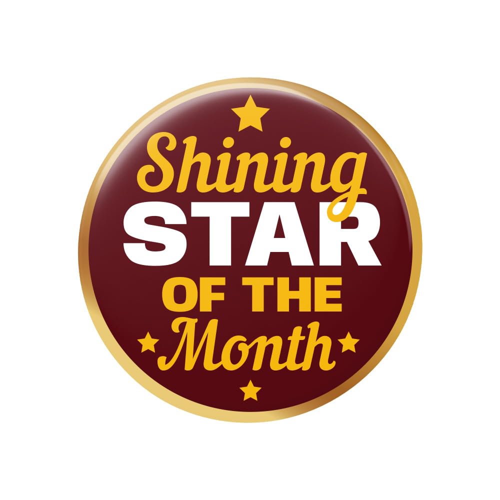 Shining Star of the Month Employee Appreciation Pin Badges 58mm Set of 5 (B0DGFJQH58) Amazon Price History, Amazon Price Tracker