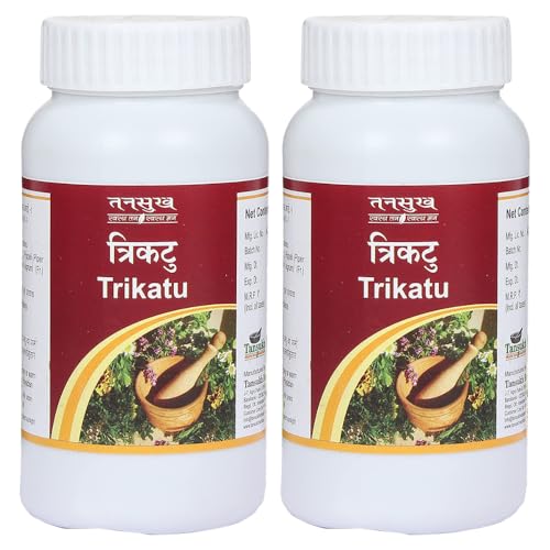 Image of Tansukh Trikatu Churna /Powder - Pack of 2 (100g Each) Ayurvedic Thirikadugam Churnam | Combination of Three Spices(Ginger, Black Pepper & Long Pepper) Relieve Digestive problems | Ayurvedic Ingredients