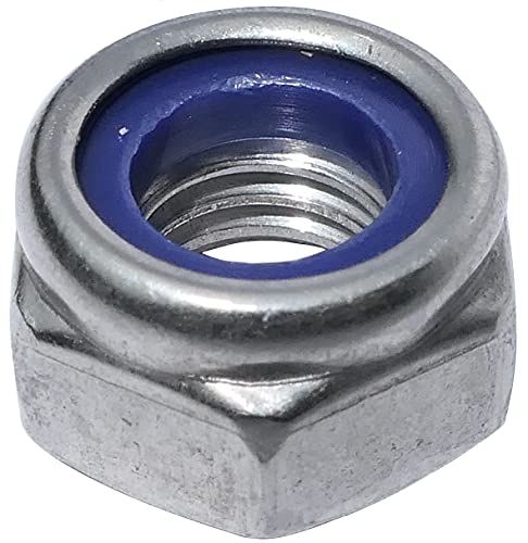 AERZETIX: 10x Tuercas hexagonales autoinsertables M8 13mm H8mm DIN985 Acero Inoxidable A2 C19138