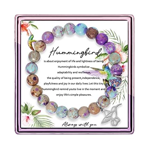 ARHTF Hummingbird Gifts for Women Hummingbird Bracelet Hummingbird Charm Hummingbird Jewelry Hummingbird Quote Hummingbird Inspirational Gift (Purple hummingbird gifts) Cover