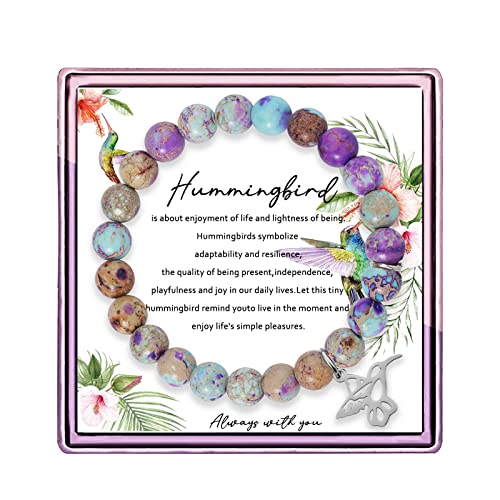 ARHTF Hummingbird Bracelet - Charm Jewelry with Inspirational Quote
