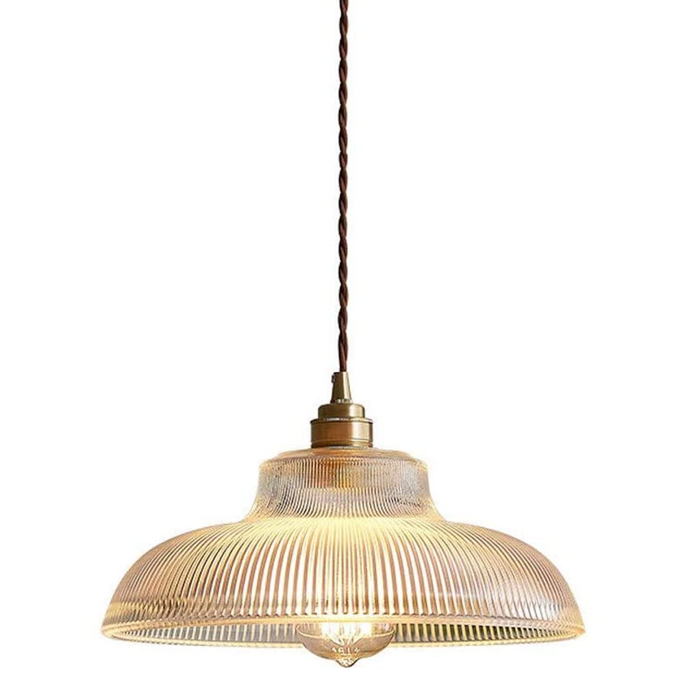 PLQWUJD Exquisite Chandelier 1-Light Clear Glass Pendant Light Modern Chandelier for Kitchen Island, Brushed Brass Hanging Fixtures with Dining Room Foyer