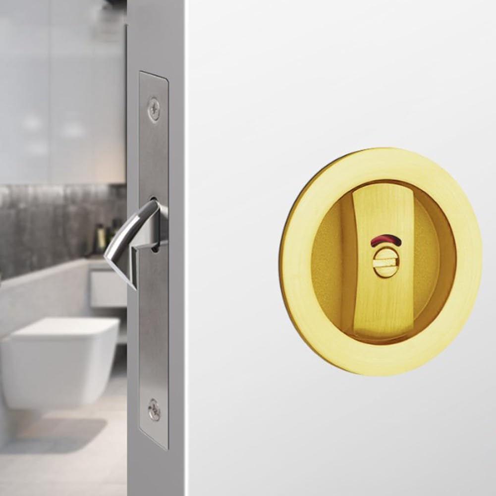 Verrou de porte coulissant 45 mm KiraKira loquet d'intimité rond alliage de zinc