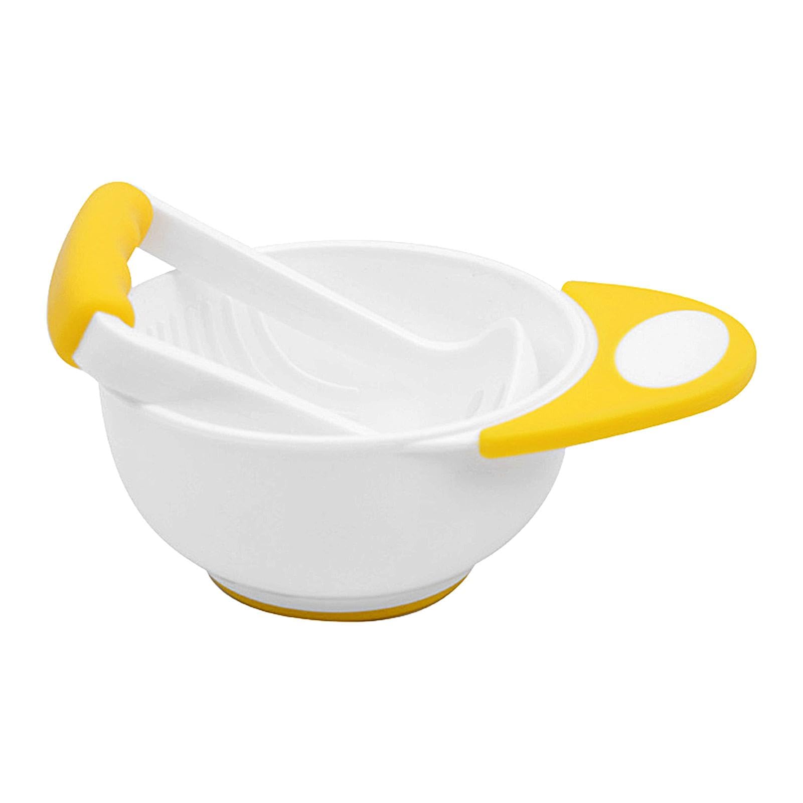 Baby Food Mash Bowl - Food Grinding Bowl | Food Serving Grinding Bowl | Baby Food Masher Bowl Set | Anti Slip Food Mixing Bowl | Anti Scalding Mash Bowl for Fruit Vegetable