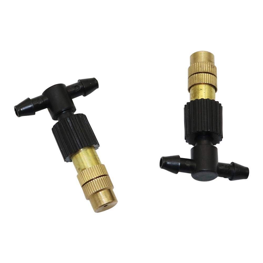Ogrodnictwo Dripper 5 szt. miedziane dysze mgiełki do szklarni, automatyczne chłodzenie, rozpylacz nawilżający z trójnikiem 4 mm