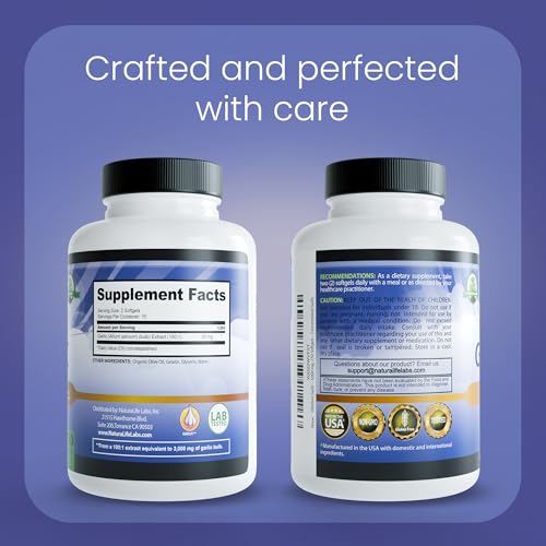 NaturaLife Labs Odorless Garlic – 3,000 mg Equivalent per Serving – 150 Softgels – Concentrated Garlic Bulb Extract with Organic Extra Virgin Olive Oil – Non-GMO, Gluten-Free - Image 8