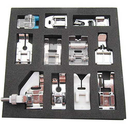 Kit de 11 Piezas Pies de Prensatelas Multifunción para Máquina de Coser