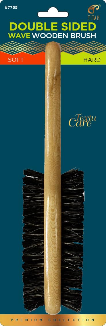 Amazon.com : TITAN Double Sided Wave Brush Soft and Hard : Beauty