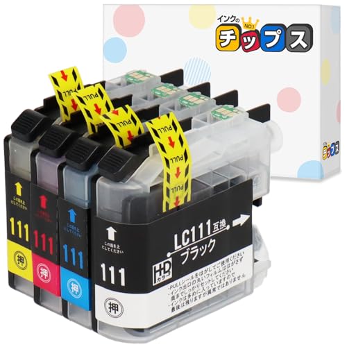 Amazon.co.jp: 【インクのチップス】 ブラザー用 LC111-4PK 互換