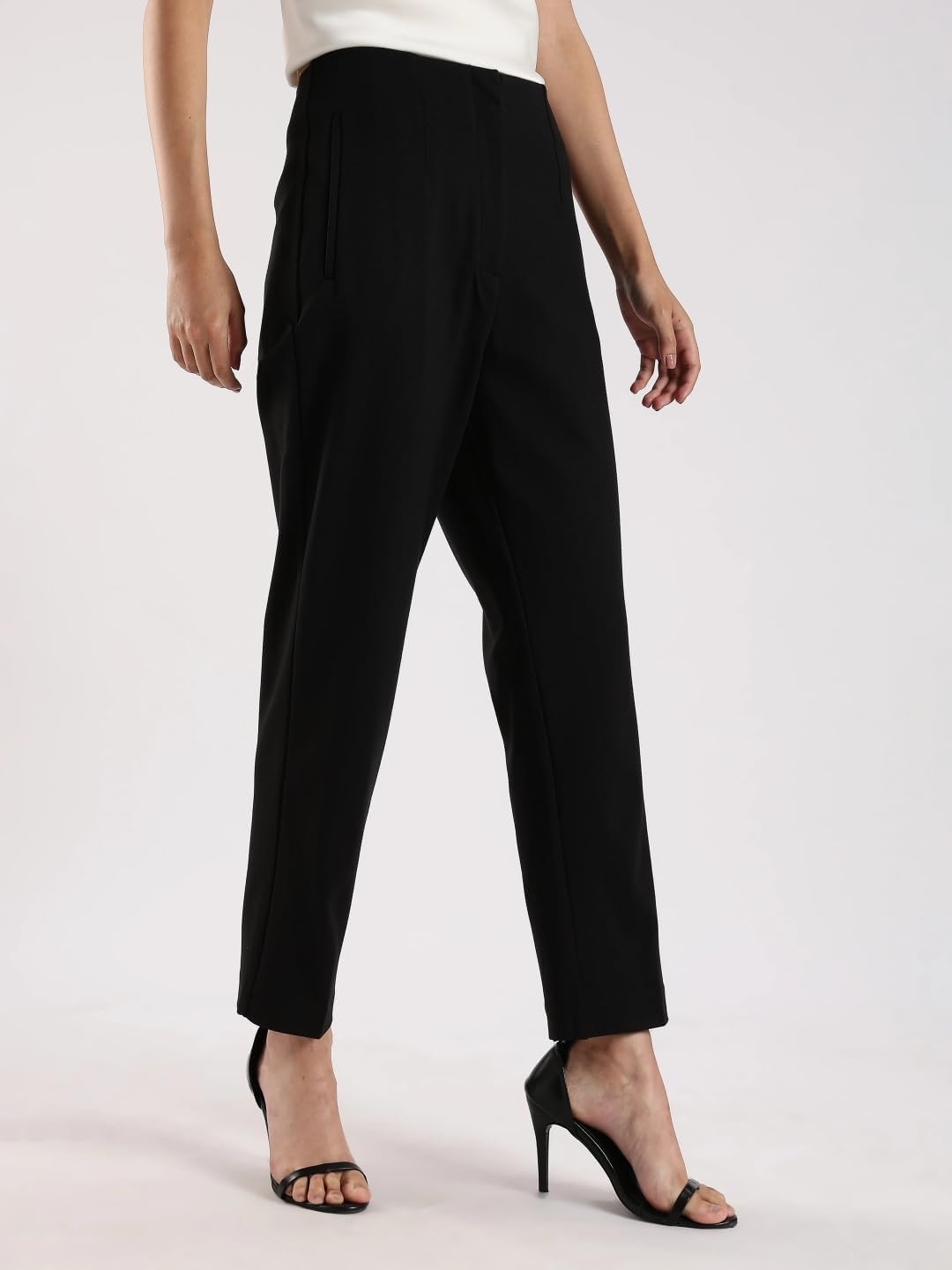 Calvin Klein Womens Ponte Cropped Straight Pants - Image 3