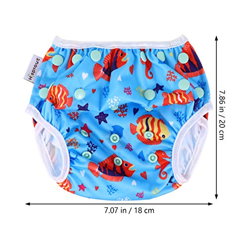 EXCEART 2Pcs Piscina Swim Fraldas Reutilizáveis Ajustável Lavável Bebê Fralda De Natação Dos Desenho