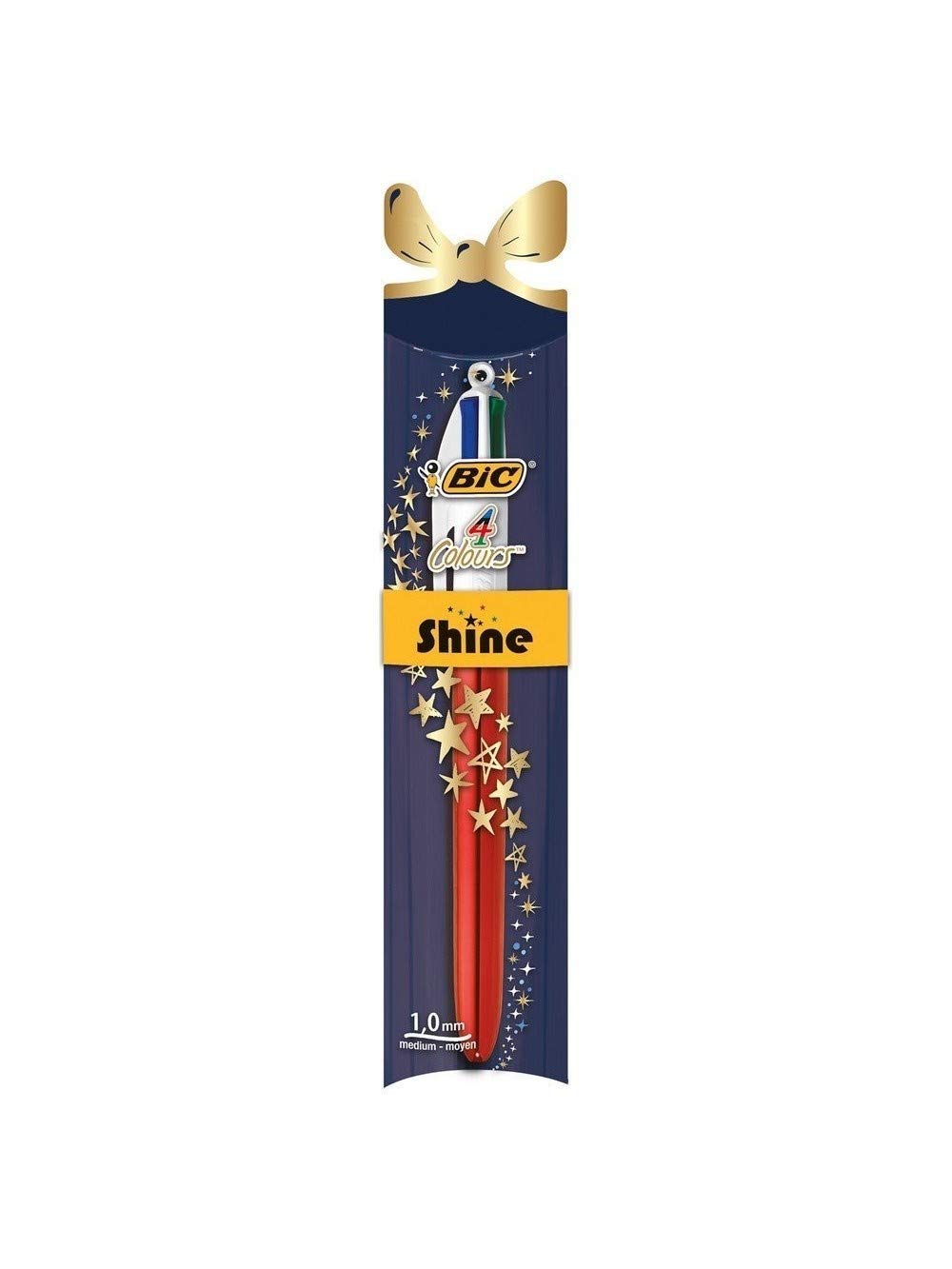 BIC Shine Xmas Stylo-bille 4 couleurs assorties