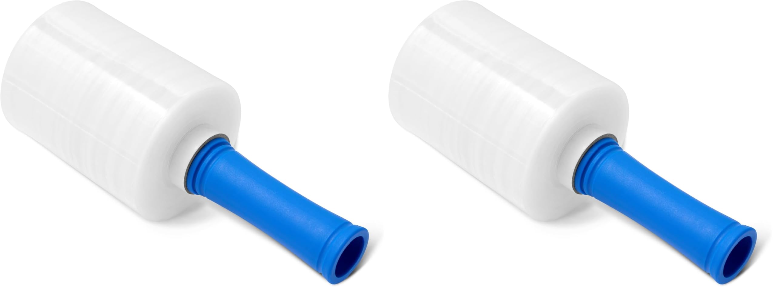 Film étirable transparent 12,7 cm x 304,8 m avec poignée pour colis - Lot de 2