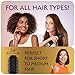 Professional Dual Voltage Blowout Hair Dryer Brush for European Travel 110V-120V/220V-240V, Black Gold Dryer and Volumizer, Hot Air Brush for Women, 2.4 INCHES Oval Shape