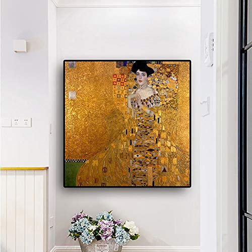 Portrait abstrait de Gustav Klimt Adele Bloch BauerI toile d'art premium fine art 30x30