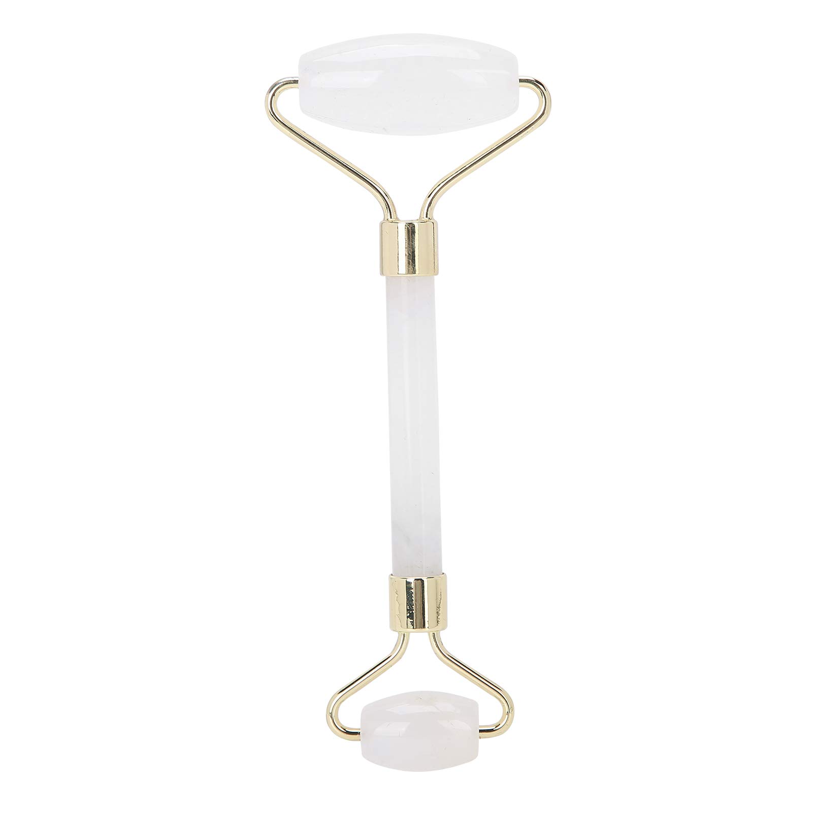 Pongnas Wałek Jadeitowy, Jadeitowy Masażer do Twarzy z ergonomiczną konstrukcją łuku do Krążenia Twarzy, Pielęgnacji Skóry, Ramion, Pleców i Talii (WHITE)