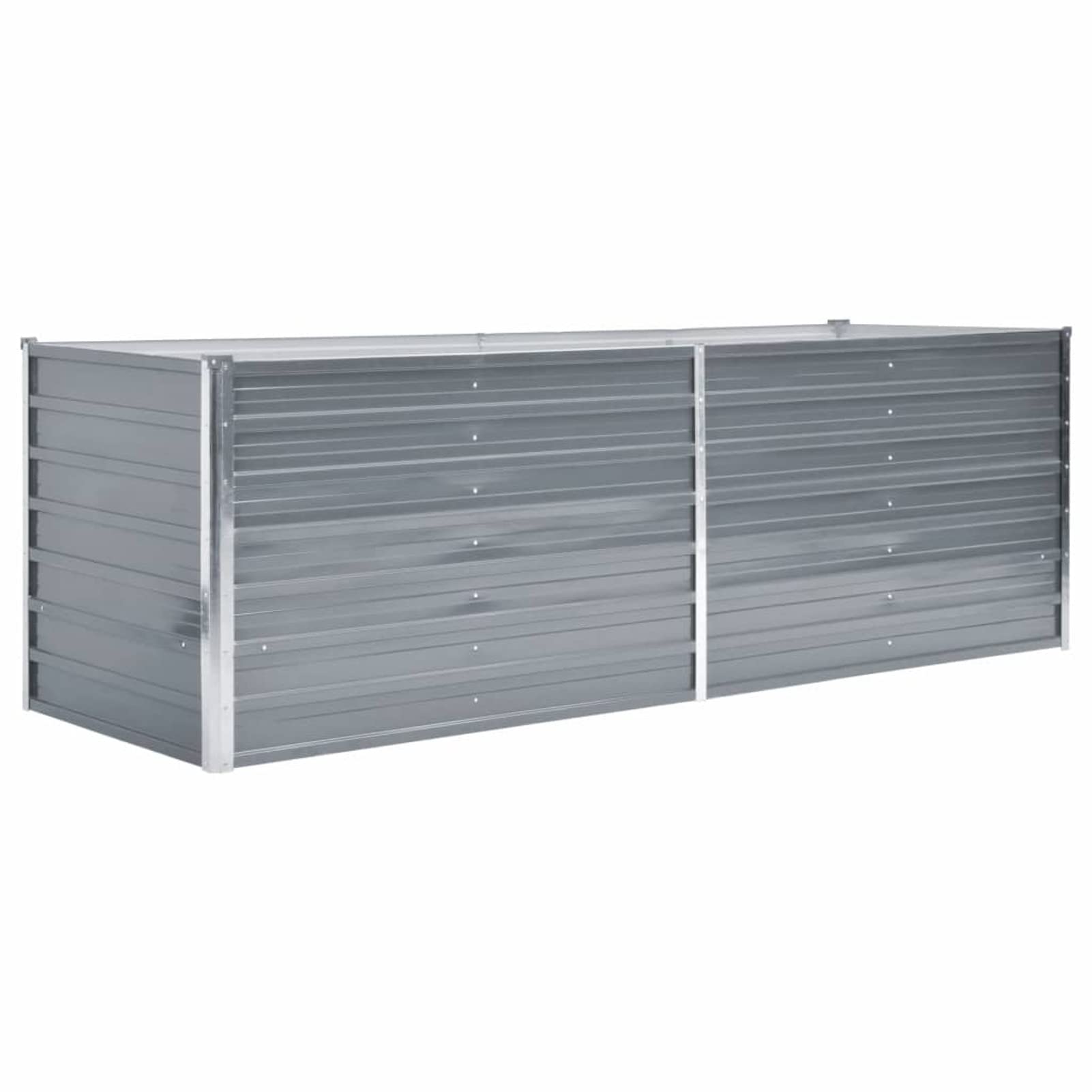 Arriate, Mesa De Cultivo, Huerto Domestico, Cultivo De Plantas Aromaticas, Arriate De Jardín, de jardín de Acero galvanizado Gris 240x80x77 cm