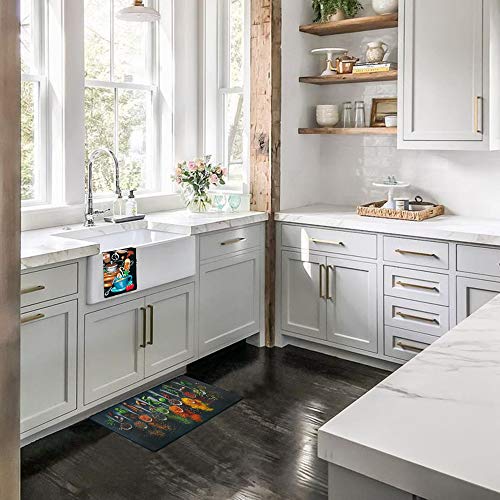 Upnupco Artistic Beautiful Anti Fatigue Kitchen Floor Mat - Unique Floor Mats - Pain Relief Padded Kitchen Mats - Floor Mats For In Front Of Sink - Memory Foam 30" X 17.5" X 10Mm Cushion Spicy #TOP2
