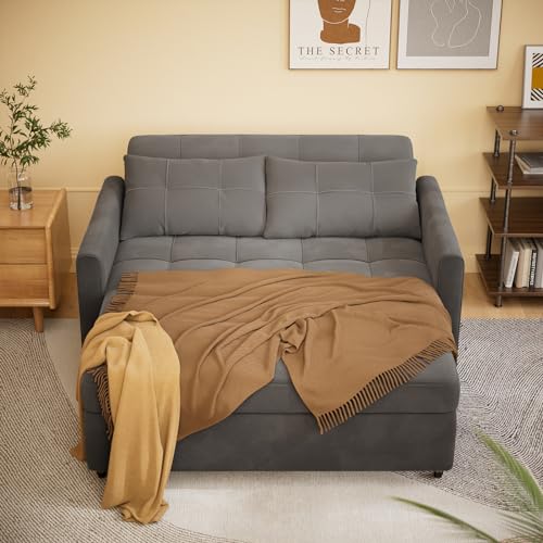 Gizoon 3-In-1 Convertible Sofa Bed, 52 Inch 2-Seater Loveseat Sleeper With Pull Out Couch thumb #3