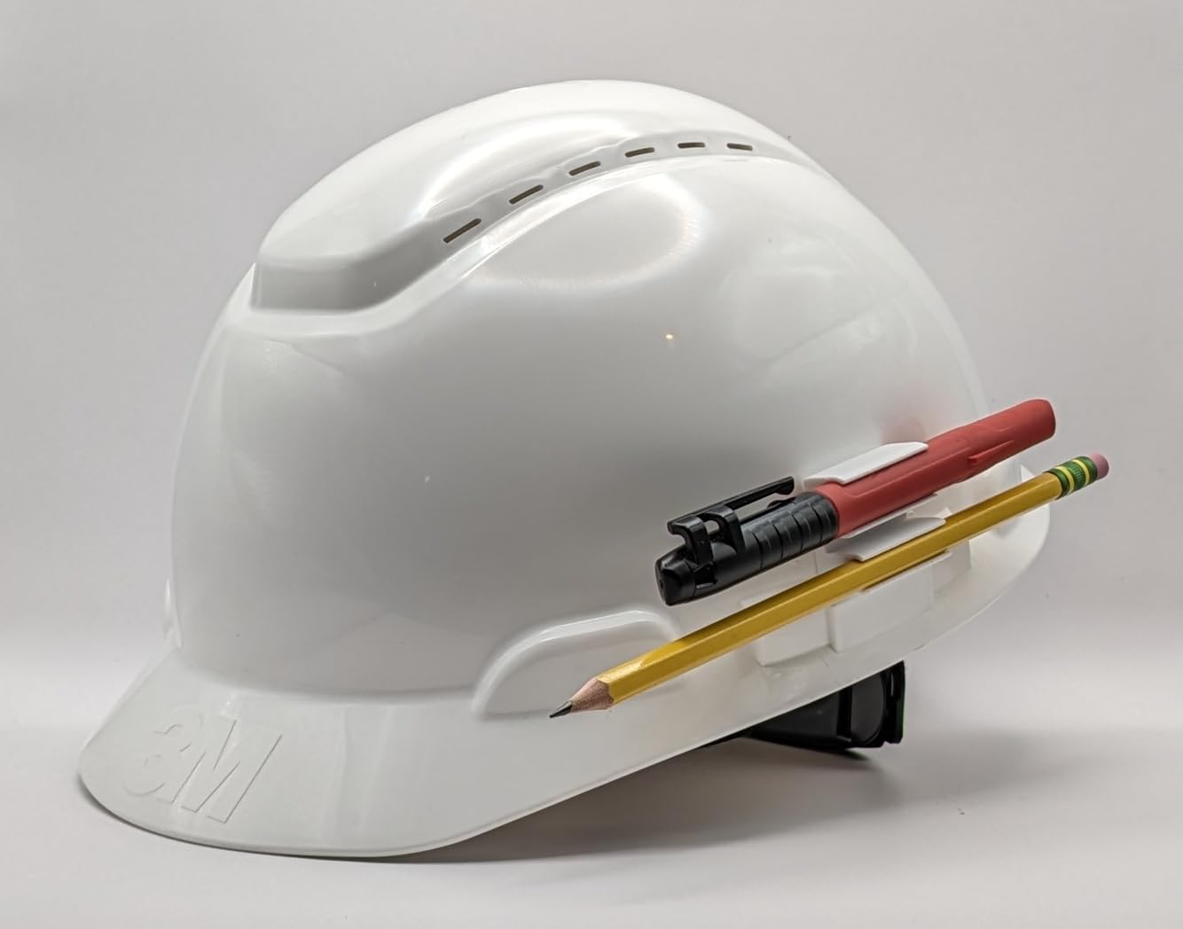 Generic Hard Hat Clip Collection - Marker & Pencil - White