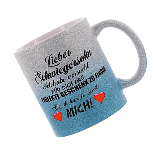 Crealuxe Glitzertasse Mit Farbverlauf (pink-purple) – 330 Ml, Spülmaschinengeeignet, Personalisierbar