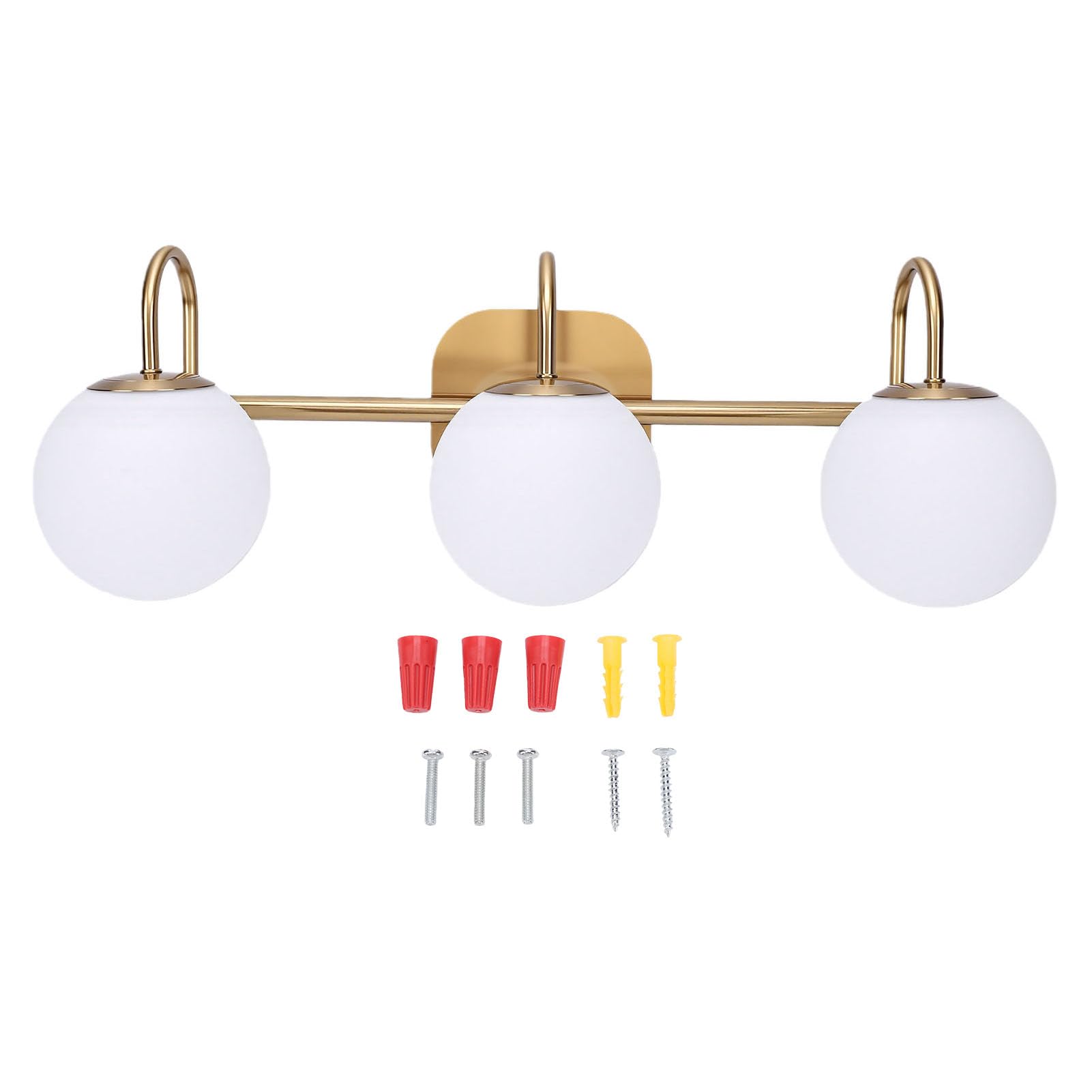 Tonysa Lampe de vanité de Salle de Bain sur Miroir Vintage LED 3 Luminaires de Salle de Bain avec Abat-jour en Verre Dépoli pour Couloir de Salon