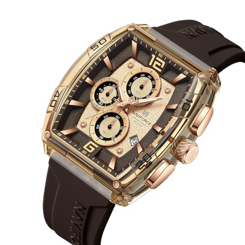 Image of NAVIFORCE NF6101 Multifunctional Chronograph dial with Silicon Strap Analog Watch