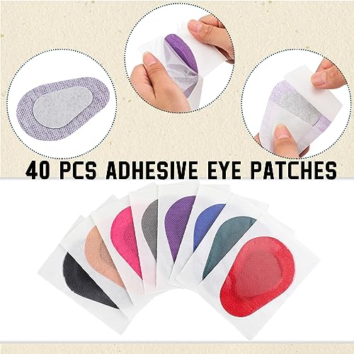 Image of Panitay 40 Pcs Adhesive Eye Patches for Adults,3.3 X 2.3 Inch,Multicolor | Eye Patch Disposable Breathable Eyepatch for Amblyopia Lazy Adhesive Bandages for Men, Daily Use Patches