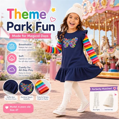 Image of VIKITA 2017 Girls Embroidery Cotton Long Sleeve Flower Dresses LH5460 for 1-8 Years ?-