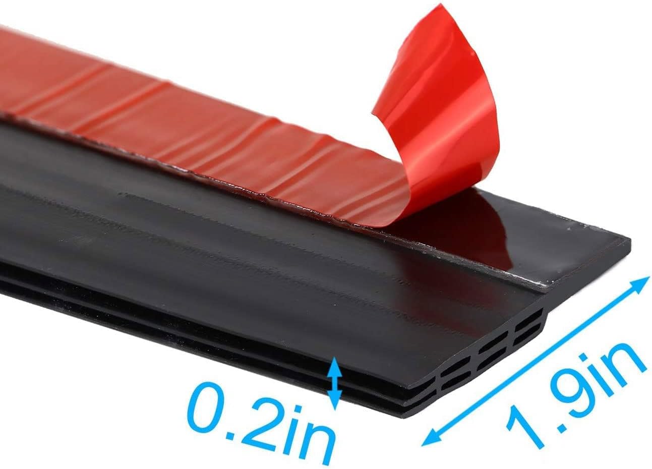 2PC Silicone Door Draft Stopper – 39 inches Door Seal Strip for Under Door Seal Gap Interior & Exterior Doors Weather Stripping Soundproof