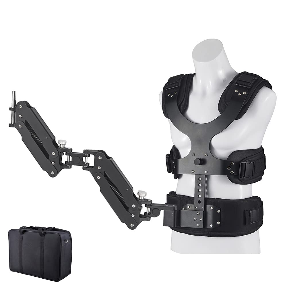 PQZKLDP Camera Stabilizer, with Comfort Arm and Vest, Stabilization Body mount System for camcorders Stabilization, for DSLR Video camcorders